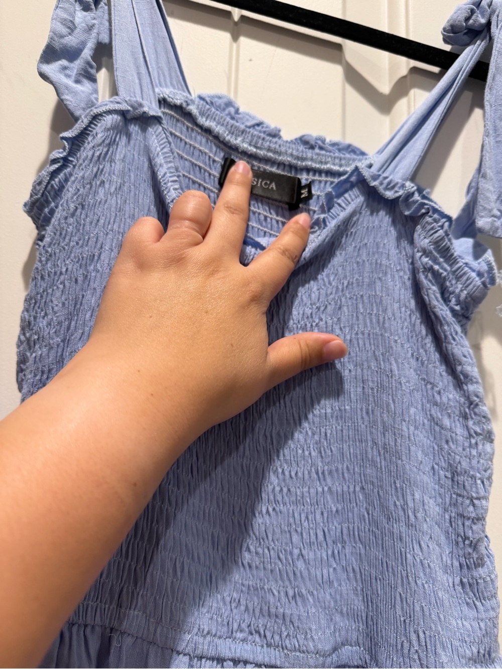 Like New Light Blue Smocked Maxi Sundress - Picture 3 of 3